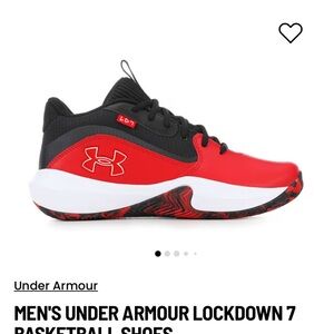 Under Armour Men's Red and Black Lockdown 7 Shoes